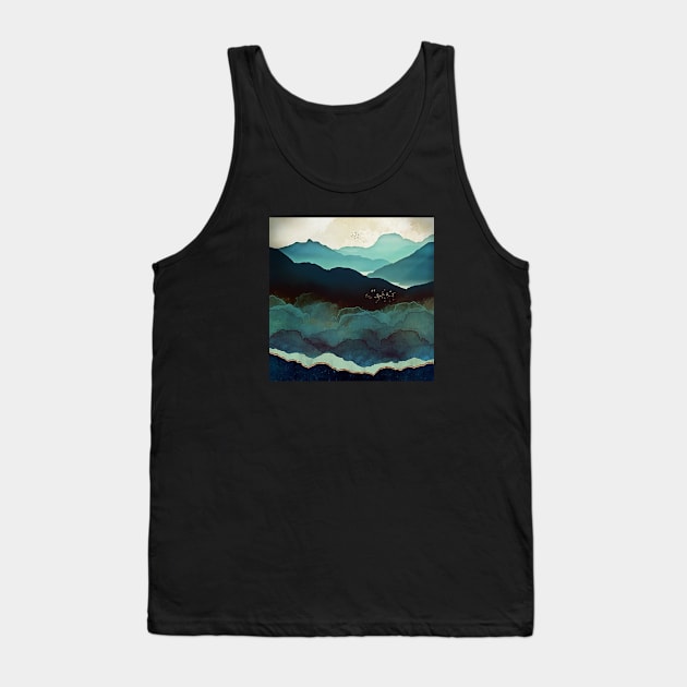 Indigo Mountains Tank Top by johnsonmargarette